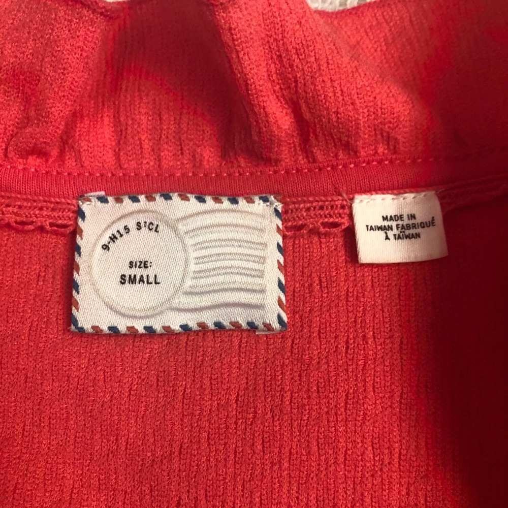 Anthro Postmark textured ruffle peplum top - Picture 3 of 8